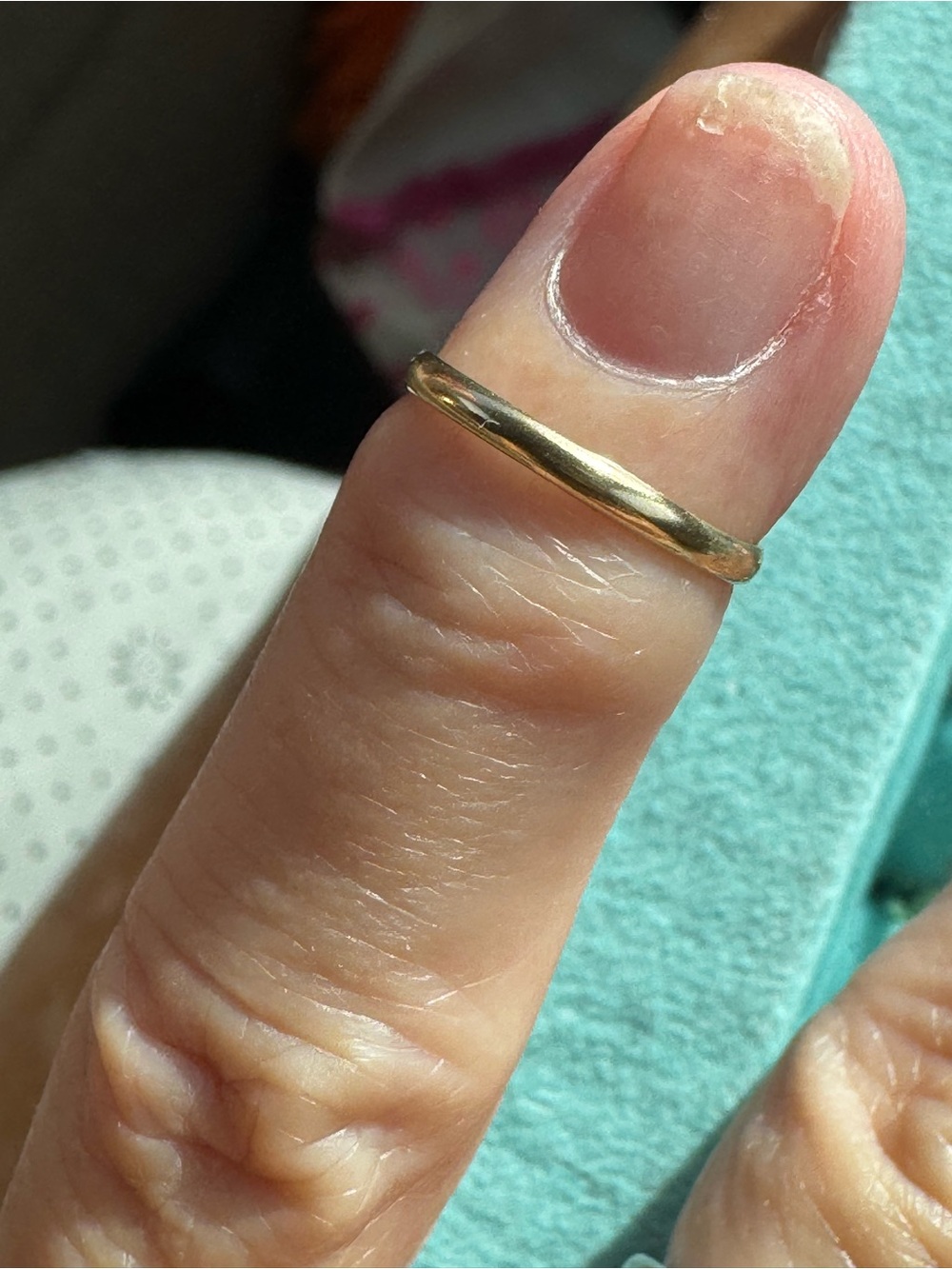 10k gold baby ring size 1/2 stamped acid tested
